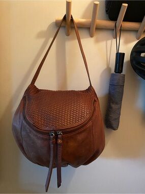 Woven Leather Shoulder Christopher Kon Bag in Brown